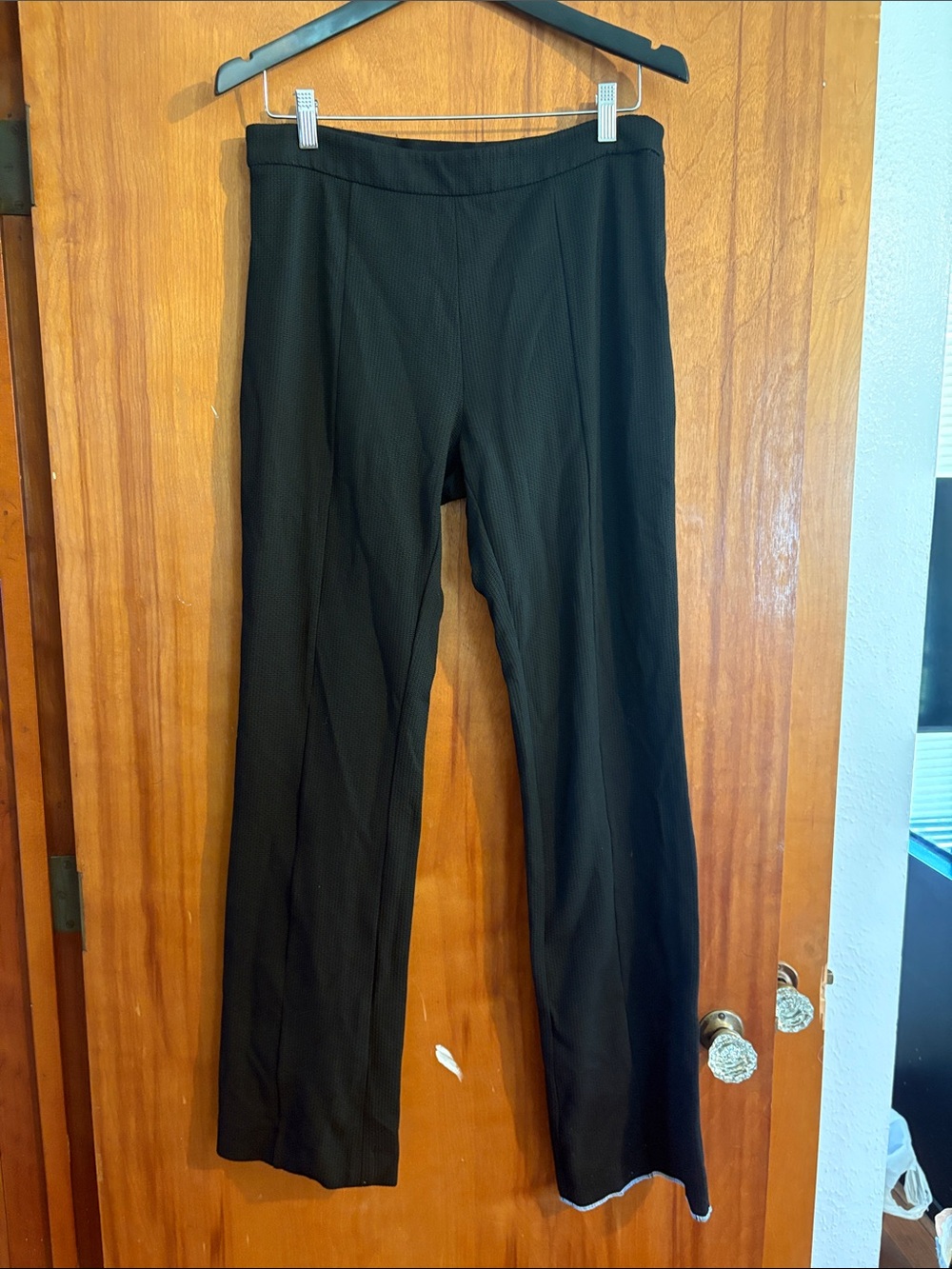 Per Se Black Flared Leg Trousers